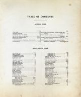 Table of Contents, Wood County 1928